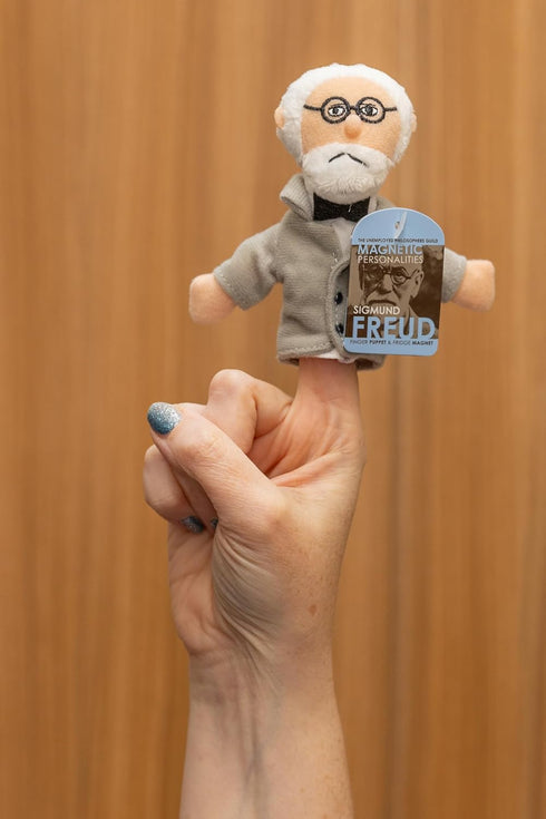 The Unemployed Philosophers Guild Sigmund Freud Magnetic Personality - Plush Finger Puppet and Refrigerator Magnet, Approx 4" Tall...