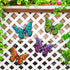 4 PCS Metal Butterfly 9.6" Butterflies Outdoor Fence Yard Art Wall Decor Hanging Decorations for Garden Living Room Bedroom Patio Balcony Gift for...