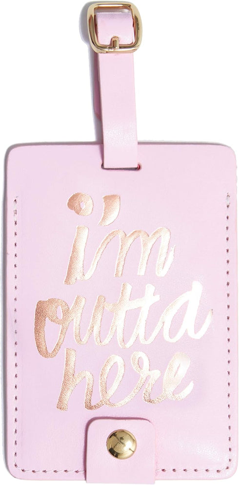 Ban.do Women's The Getaway Luggage Tag, I'm Outta' Here (pink/metallic)...