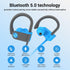 Bluetooth Headphones, IPX7 Waterproof Sweatproof & 12Hrs Long Battery, Wireless Earbuds in-Ear with Mic & Soft Earhooks for Running Fitness Workou...
