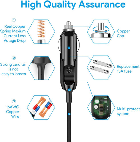 TAIFU 14.5V DC Charger Car Adapter Compatible with Dewalt DXAEPS14 DXAEPS14CA 1600 1400 011-2070-4 Peak Jump Starter Power Cord Air Compressor DXA...