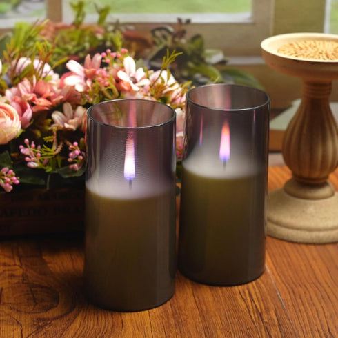 2Pack Flameless Candles, LED Candles, Flameless Candle with Remote Control?with Timer 2/4/6/8H?Flickering flameless Candles Ldeal for Setting The ...