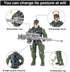 8 Pcs Soldier Action Figure Toy Army Men with Weapon Accessories/SWAT Team Figure Military Playset for Boys Girls, Birthday (8 pcs American soldie...