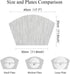 SHACOS Small Round Table Placemats Wedge Placemat Set of 4 Non Slip Heat Resistant Woven Vinyl Table Mats Wipe Clean Indoor Outdoor (4, Gray White...