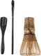 BambooMN Matcha Whisk Set - Black Chasen (Tea Whisk), Chashaku (Hooked Bamboo Scoop), and Deep Scoop - 1 Set...