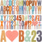 600 Pcs 36 Sheets Large Letter Stickers 2.5 Inch Self-Adhesive Letter Set Character Alphabet Stickers Letters for Bulletin Board Classroom Wall Do...
