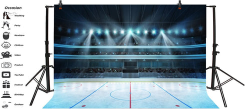 Ice Hockey Sport Photography Backdrops - Photo Background - Yeele 5x3ft Stadium Sports Match Backdrop Pictures Newborn Boy Children Photo Booth Sh...