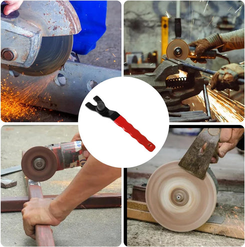 Adjustable Pin Wrench for Angle Grinder Machine,Grinder Spanner Wrench (Red)...