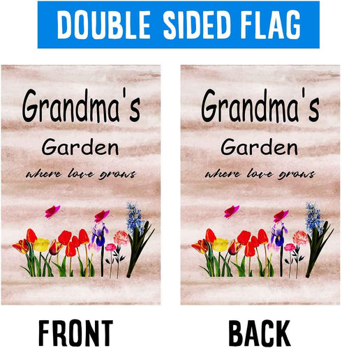 FANDEER Grandma's Garden Garden Flags Decorative Outdoor Flags Simple and Light 12 X 18 Inches Double Sided...