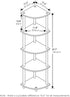 Furinno Turn-N-Tube 5 Tier Corner Display Rack Multipurpose Shelving Unit, 1-Pack, Dark Walnut...