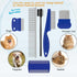 Pet Grooming Comb Kit, Tear Stain Remover Brush, Undercoat Rake for Dogs & Cats, Dematting Tool for Long Haired Dogs Kittens Puppies, Flea Comb fo...