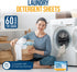 Free and Clear Laundry Detergent Sheets - 120 Loads Unscents Fragrance-Free, Paraben-Free, Plastic-Free, Compact, Liquidless for all Washing Machi...
