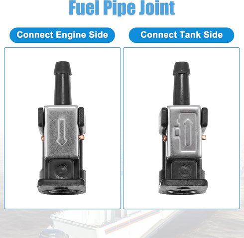 X AUTOHAUX 3pcs Marine Boat Engine Fuel Line Connector Fittings 6mm Female Male Fuel Pipe Joint Comp Fitting for Yamaha Outboard Motor Fuel Tank H...