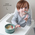 Baby Bowl and Spoon Set with Suction and Lid, Silicone Baby Food Bowl, First Stage Baby Feeding Set, Self Feeding Essentials for 6+ Months (Forest...
