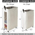 ZERO JET LAG 25 Inches Slim Laundry Storage Hamper - Large Rolling Clothes Hamper - Rolling Storage Bin - Tall Corner Basket - Clear Window Visibl...