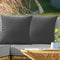 Outdoor Waterproof Throw Pillow Covers 18x18 Set of 2 Decorative DarkGary Patio Furniture Cushion Cases Outside Decor for Couch Garden Bench Porch...