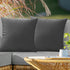 Outdoor Waterproof Throw Pillow Covers 18x18 Set of 2 Decorative DarkGary Patio Furniture Cushion Cases Outside Decor for Couch Garden Bench Porch...