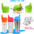 Silicone Sippy Cup Lids, 5 Packs Elephant Spill-Proof Sippy Cup for Babies, Toddlers and Kids...