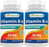 Best Naturals Vitamin B6 25mg 250 tablets (250 Count (Pack of 2))...