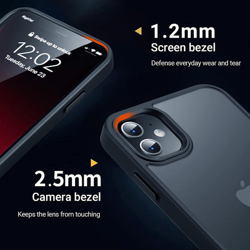 for iPhone 11 Phone Case, Shockproof for iPhone 11 Case, Military Grade Drop Protection, Protective Hard Back Slim Translucent Case for iPhone 11 ...