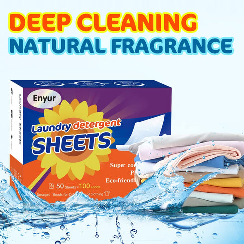 Laundry Detergent Sheets, Plant Fomula, Fresh Scent, laundry detergent pods (1Pack)...
