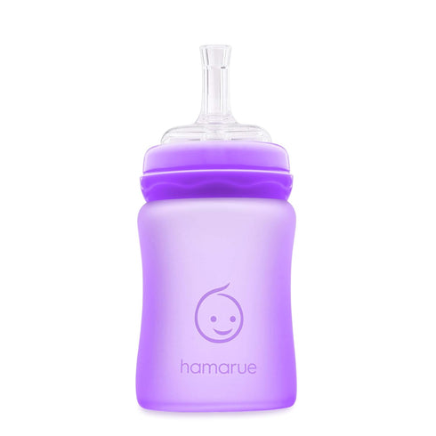 3-in-1 Glass Sippy Cups for Toddlers | Silicone Coated Glass Baby Bottles | Non-Toxic Transition Cup for Baby with Removeable Handles | Baby Straw...