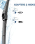 Hella OE Quality 12 Inch All Seasons Streak-Free Rubber Rear Wiper Blade fits select Domestic, Asian and European vehicles / 9XW398114012T...