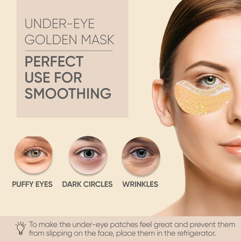 Under Eye Patches (28 Pairs) - Under Eye Mask for Puffy Eyes, Dark Circles, Puffiness, Bags and Wrinkles, 7 Colors Crystal Gel 24K Gold Eye Mask, ...
