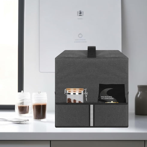 Coffee Maker Cover, Heavy Fabric Cloth Coffee Maker Dust Cover Compatible with Ninja CM300, CM371, CM400, CM401, CM407 Coffee Maker, 12.6X9.5X15 i...