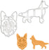 Set of 2 German Shepherd cookie cutters (Designs: Face & Body), 2 pieces - Bakerlogy...