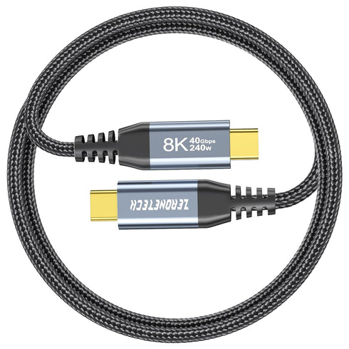 USB C to USB C 3.2 Cable 3.3FT, 40Gbps Data Transfer 8K@60Hz USB C Monitor Cable for Video, 240W PD Fast Charging for Thunderbolt 4 iPad Pro 13/12...