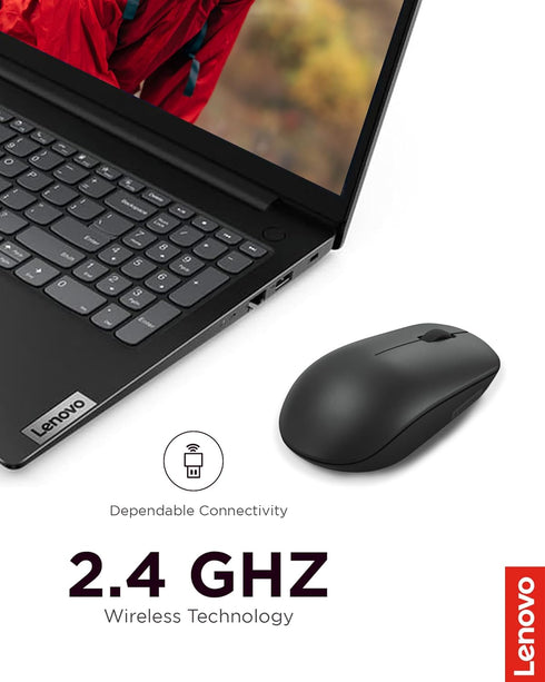 Lenovo 530 Wireless Mouse – Full Size Computer Mouse for PC, Laptop, Windows Computer - 2.4 GHz Nano USB Receiver - Ambidextrous Design - 12 Month...