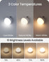 Rechargeable Light Bulbs with Remote Control, Battery Operated Light Bulbs with Timer, 3 Color Temperature, Dimmable Wireless Puck LED Bulb for Wa...