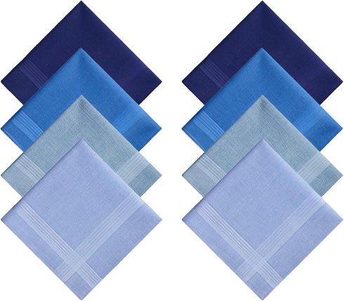 8 Pack Men's Handkerchiefs Cotton Handkerchiefs for Men 16 inch Large Mens Pocket Square Hankies Gents Hankerchieves for Men Women...