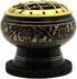 Govinda - Small Decorated Brass Charcoal Screen Incense Burner with Wooden Coaster...