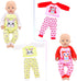ZITA ELEMENT 5 Sets Baby Doll Clothes Outfits Casual Wear for 14-18 Inch Doll, Doll Clothes for Alive Doll 10 Pcs Baby Doll Accessories for Baby D...