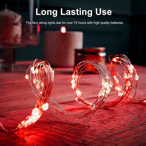 2 Pack Fairy Lights Battery Operated 200 LED 66Ft Silver Wire Starry String Lights Auto Timer 8 Modes Waterproof Mini String Lights for Outdoor In...