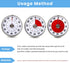 Visual Timer with Bracket, Chef Cooking Timer Clock with Loud Alarm, No Batteries Required, 100% Mechanical - Magnetic Backing, Exquisite Stainles...