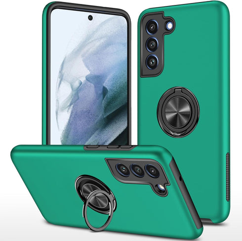 Galaxy S21 FE Case for Samsung S21 FE Case Military Grade Shockproof Built-in Ring Holder Kickstand Car Mount Armor Heavy Duty Protective Case for...