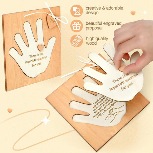 2 Pcs Will You Be My Godparent Gifts Godparent Proposal Gift Set with Palm Design Includes Wood Godparent Proposal Puzzle and Asking Card for Bapt...