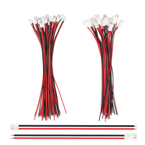 mxuteuk 20 Pairs 22 AWG 2 Pin JST XH2.54 Connector Plug with Red Black Cable Wire Male Female 200mm JST-XH2.54...