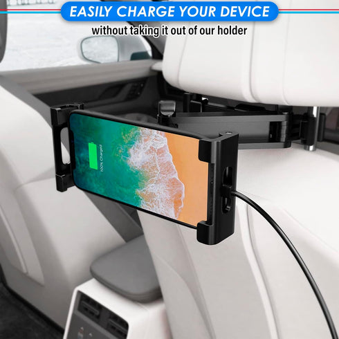 Holder for Car Universal Phone Mount Car Tablet Holder - Black Car Phone Holder Mount iPad Car Holder Back Seat Switch Head Rest Mount - Adjustabl...
