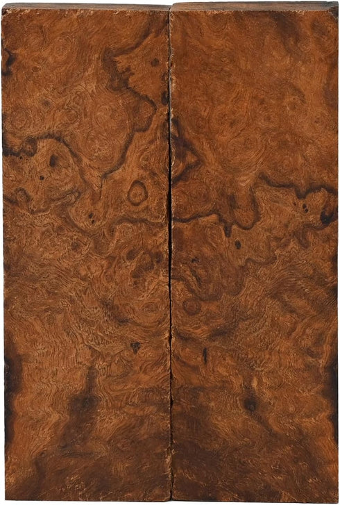 IECAP LLC Bookmatched Ironwood (Burl Ball Pattern) Knife Handle Scales – Knife Handle Materials – Natural Wood Knife Scales for DIY Crafts – Size ...