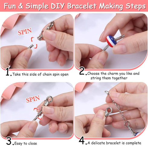 180 Pcs Unicorn Mermaid Crafts Charm Bracelet Kit for Girls - DIY Jewelry Making Supplies with Beads, Pendants, Cords for Teens...