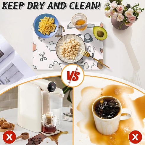 Coffee Mat Super Absorbent Coffee Bar Mat Hide Stain Coffee Maker Mat for Countertops Coffee Bar Accessories Fit Under Coffee Machine Coffee Pot D...