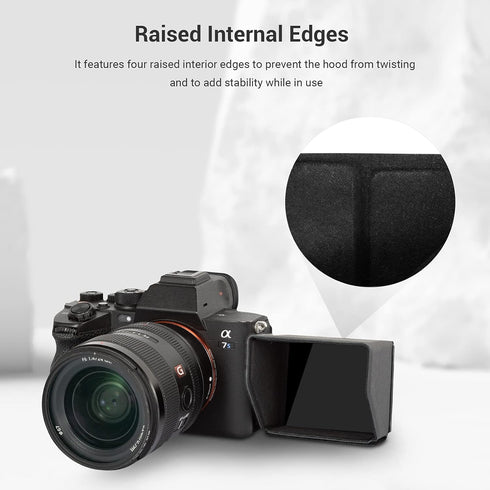 SmallRig Screen Hood Sun Hood Sunshade for Sony Alpha 7 IV / A7S III / A7C / A7CR / A7C II/ZV-E1 / ZV-E10 / ZV-1F / ZV-1 II/ZV-1 / FX3 Camera - 32...