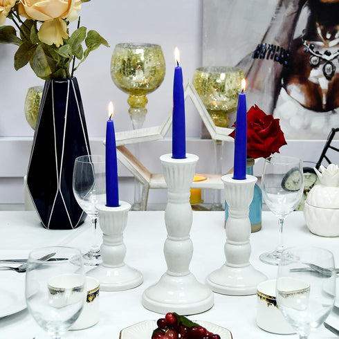 Zest Candle 12-Piece Taper Candles, 6-Inch, Blue...