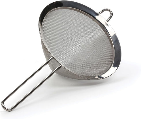 RSVP International Endurance Kitchen Collection, Stainless Steel Fine Mesh Conical Sieve/Colander, Multi-Purpose for Cooking, Baking, Loose Leaf T...