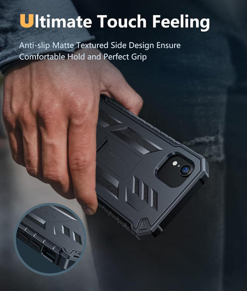 FNTCASE for iPhone XR Phone Case: Military Grade Full Protection Shockproof Hard Phonecase with Kickstand - Rugged Protective Cases Matte Textured...