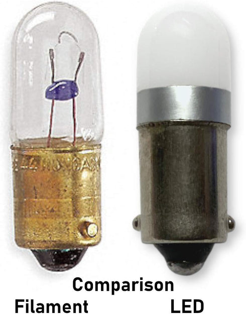 #1813, 1816 Miniature Bayonet Bulb LED Replacement | 12/14-Volt | Ba9s Base | Bulb Shape: T10 and T3 1/4 | Replaces Bulb Numbers: 1813 1815 1816 1...
